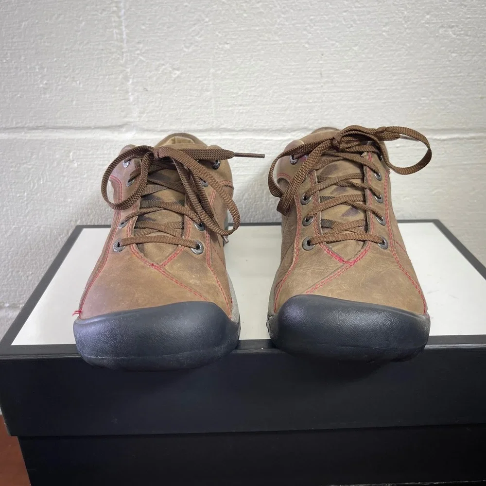 Keen Presidio Brown Leather Comfort Walking Shoes Lace up Women's‎ 8.5 US/6 UK
